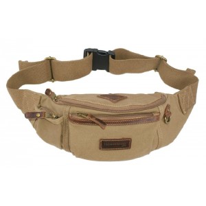 khaki Waist pouch bag