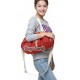 red casual messenger bag