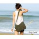 Army Green Canvas Messenger Bag For Women