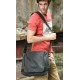 grey travel document bag