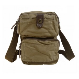 khaki unique messenger bag