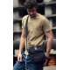 black Vertical messenger bag for men