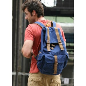 blue Backpack for men