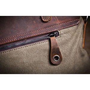 army green Canvas shoulder bag mens