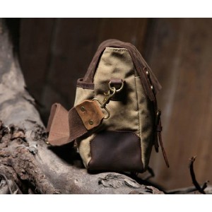 khaki Retro messenger bag