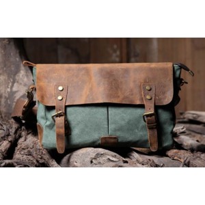 green Retro messenger bag