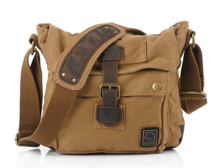 Small messenger bags for men, small canvas messenger bag - BagsEarth