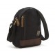 black canvas shoulder messenger bag