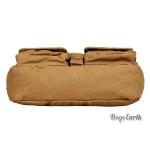 khaki Canvas Shoulder Bags For Men