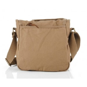 khaki canvas messenger bag