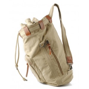 khaki travel backpack