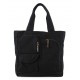 Canvas tote bag with zipper