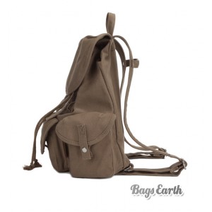  Coffee Canvas Rucksack For School