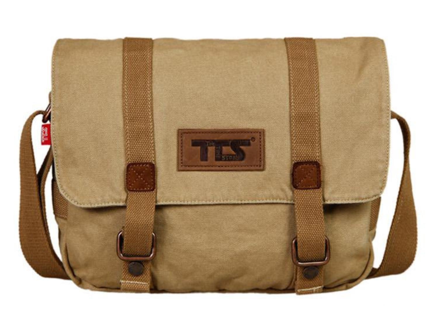 Mens canvas messenger bag, mens satchel messenger bag - BagsEarth