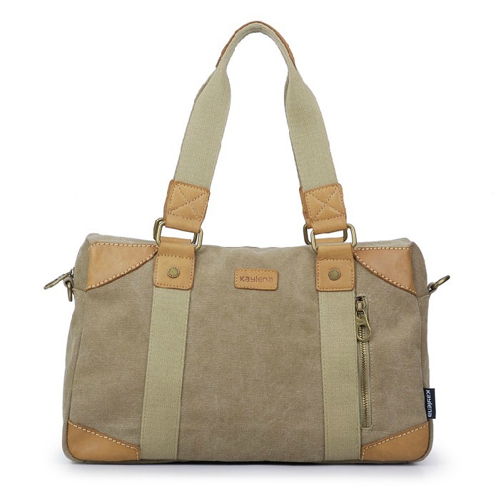 brown canvas purse