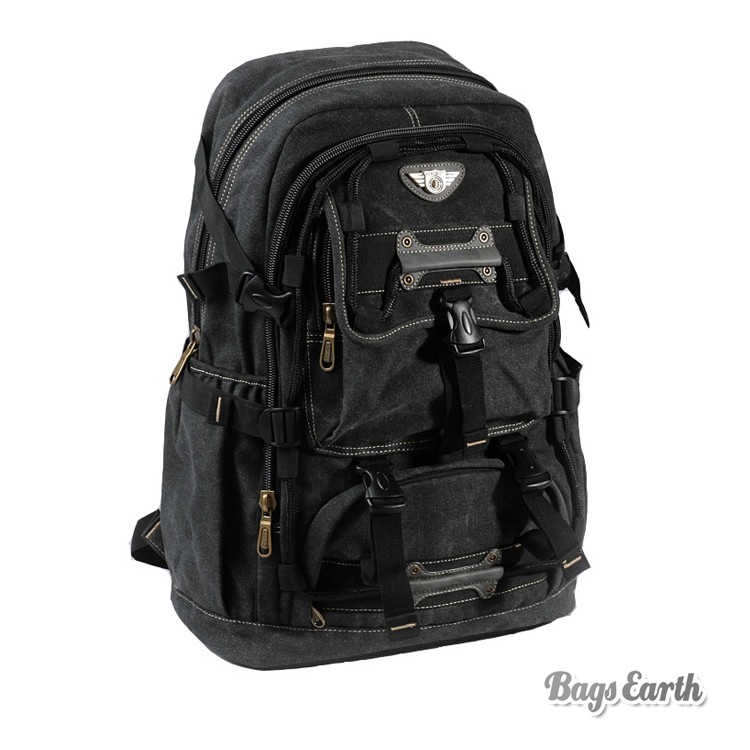 Canvas Computer Backpack For Men, Canvas Rucksack Laptop - BagsEarth