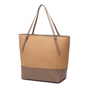 Khaki Canvas Tote Bags For Girls