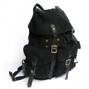 black recycled travel pack