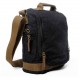 black eco friendly canvas messenger