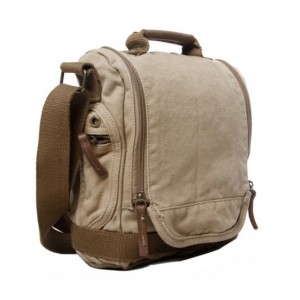 Canvas messenger bag women khaki 