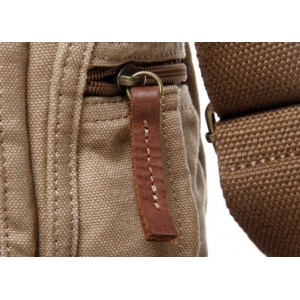 eco friendly canvas messenger khaki