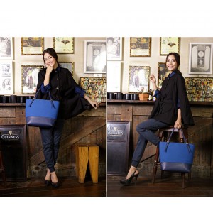 Girls Blue Canvas Tote Bags