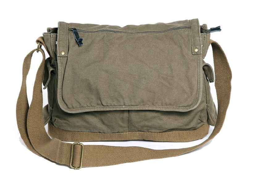 Flapover day bag, heavy duty canvas bag - BagsEarth