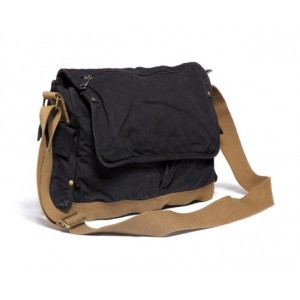 black heavy duty canvas bag