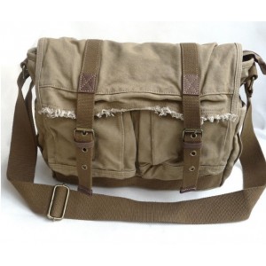 khaki Large canvas bag