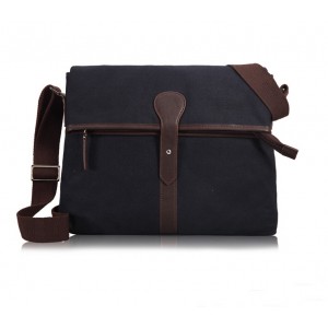 Black Canvas Ipad Shoulder Bag