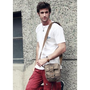 small canvas shoulder bags mens