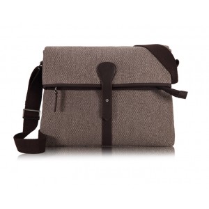 Coffee Canvas Ipad Shoulder Bag