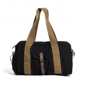 black Cotton shoulder bag