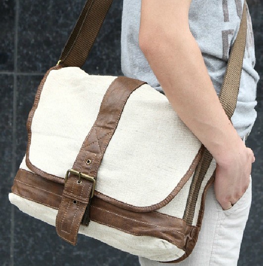 Canvas shoulder bags for men, mens canvas messenger bags BagsEarth