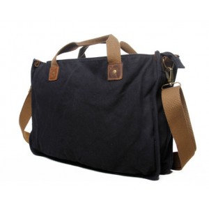 black canvas messenger bag