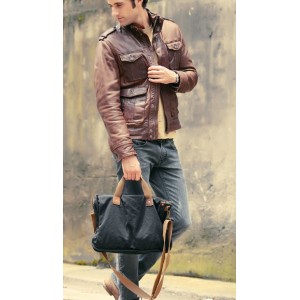 black messenger bag