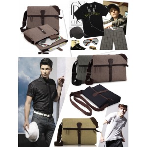 Men's Canvas Ipad Shoulder Bags