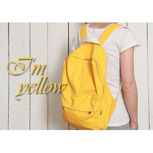 yellow rucksack with daypack