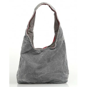 grey Canvas shoulder tote handbag