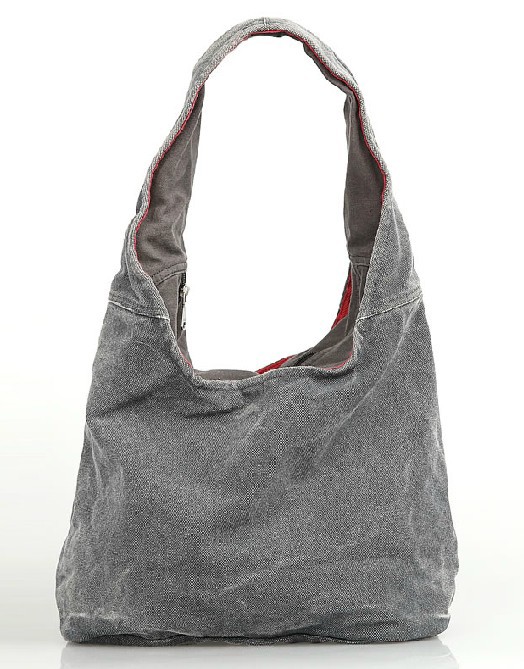 Canvas shoulder tote handbag, canvas zipper bag - BagsEarth