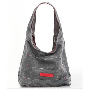 grey shoulder tote handbag
