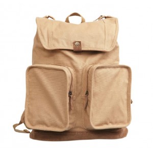 khaki Vintage canvas knapsack