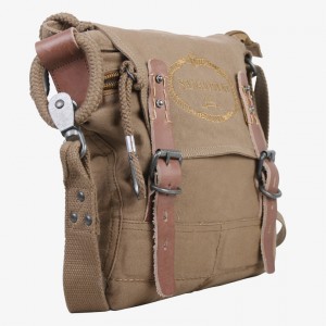 khaki small messenger bag