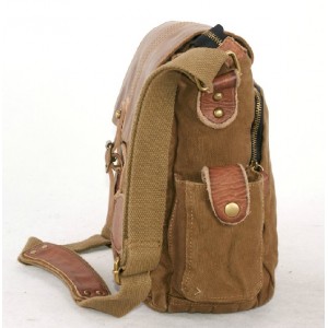 Canvas day bag brown