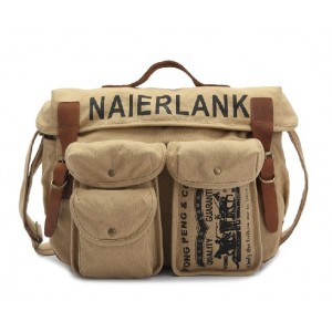 Cotton canvas messenger bag, canvas shoulder bag men