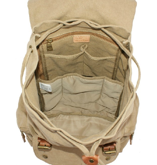 Huachen Vintage PU Leather Backpack, School College Bookbag Laptop Computer Backpack, TR