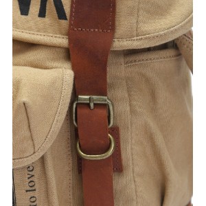 khaki canvas shoulder bag men