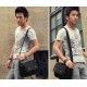 black canvas shoulder bag men