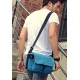 Canvas messenger bags for men blue