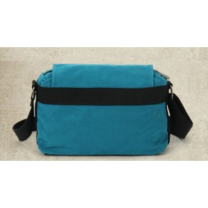 canvas shoulder bag men blue